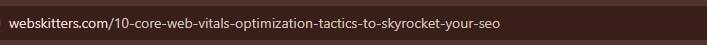 Example of correct or proper url slug